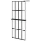 Walk-in Shower Wall with Shelf Black 31.5"x76.8" ESG Glass&Aluminum