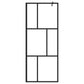 Walk-in Shower Wall with Shelf Black 31.5"x76.8" ESG Glass&Aluminum