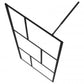 Walk-in Shower Wall with Shelf Black 31.5"x76.8" ESG Glass&Aluminum