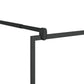Walk-in Shower Wall with Shelf Black 31.5"x76.8" ESG Glass&Aluminum