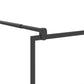 Walk-in Shower Wall with Shelf Black 31.5"x76.8" ESG Glass&Aluminum