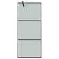 Walk-in Shower Wall with Shelf Black 35.4"x76.8" ESG Glass&Aluminum