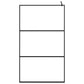 Walk-in Shower Wall with Shelf Black 45.3"x76.8" ESG Glass&Aluminum