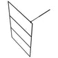 Walk-in Shower Wall with Shelf Black 45.3"x76.8" ESG Glass&Aluminum