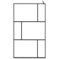 Walk-in Shower Wall with Shelf Black 45.3"x76.8" ESG Glass&Aluminum