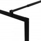 Walk-in Shower Wall with Shelf Black 45.3"x76.8" ESG Glass&Aluminum