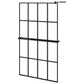 Walk-in Shower Wall with Shelf Black 46.5"x74.8" ESG Glass&Aluminum