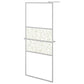 Walk-in Shower Wall with Shelf Chrome 35.4x76.8" ESG Glass&Aluminium