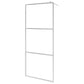 Walk-in Shower Wall with Shelf Chrome 39.4x76.8" ESG Glass&Aluminium