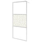 Walk-in Shower Wall with Shelf Chrome 39.4x76.8" ESG Glass&Aluminium