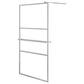 Walk-in Shower Wall with Shelf Chrome 45.3x76.8" ESG Glass&Aluminium