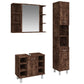 Bathroom Cabinet Set Smoked oak Engineered wood, Acrylic Medium