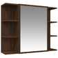 Bathroom Cabinet Set Brown Oak Engineered Wood Compact