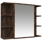 Bathroom Cabinet Set Smoked Oak Engineered wood Medium