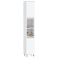 Bathroom Cabinet White Engineered wood, Iron Tall