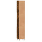 Bathroom Cabinet Smoked Oak Engineered Wood, Iron Tall