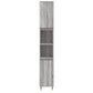 Bathroom Cabinet Grey Sonoma Engineered wood, iron Tall