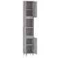 Bathroom Cabinet Grey Sonoma Engineered wood, iron Tall