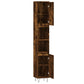Bathroom Cabinet Smoked Oak 11.8x11.8x74.8" Engineered Wood