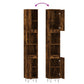 Bathroom Cabinet Smoked Oak 11.8x11.8x74.8" Engineered Wood