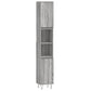 Bathroom Cabinet Gray Sonoma Engineered Wood, Iron Tall
