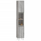 Bathroom Cabinet Gray Sonoma Engineered Wood, Iron Tall