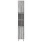 Bathroom Cabinet Gray Sonoma Engineered Wood, Iron Tall
