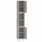 Bathroom Cabinet Gray Sonoma Engineered Wood, Iron Tall