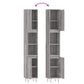 Bathroom Cabinet Gray Sonoma Engineered Wood, Iron Tall