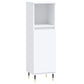 Bathroom Cabinet White Engineered Wood 11.8 in x 11.8 in x 39.4 in