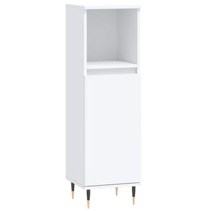 Bathroom Cabinet White Engineered Wood 11.8 in x 11.8 in x 39.4 in