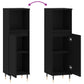 Bathroom Cabinet Black Engineered Wood Tall Adjustable Armrests