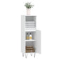Bathroom Cabinet White Engineered wood, iron Tall