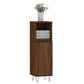 Bathroom Cabinet Brown Oak Engineered Wood and Iron Tall