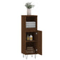 Bathroom Cabinet Brown Oak Engineered Wood and Iron Tall