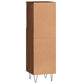 Bathroom Cabinet Brown Oak Engineered Wood and Iron Tall