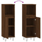 Bathroom Cabinet Brown Oak Engineered Wood and Iron Tall