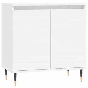 Bathroom Cabinet White Engineered wood and iron Medium
