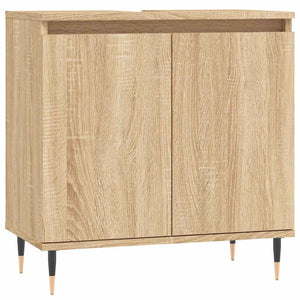 Bathroom Cabinet Sonoma oak Engineered wood, iron Small