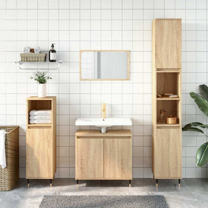 Bathroom Cabinet Sonoma oak Engineered wood, iron Small