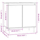 Bathroom Cabinet Grey Sonoma Engineered Wood, Iron Medium