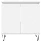 Bathroom Cabinet White Engineered wood, Iron Medium