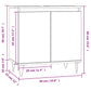 Bathroom Cabinet Smoked oak Engineered wood, iron