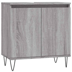 Bathroom Cabinet Grey Sonoma Engineered wood Medium