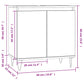 Bathroom Cabinet Grey Sonoma Engineered wood Medium