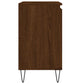 Bathroom Cabinet Brown Oak Engineered Wood, Iron Compact