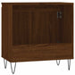 Bathroom Cabinet Brown Oak Engineered Wood, Iron Compact