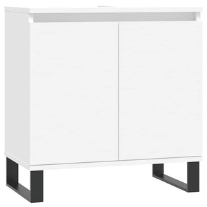 Bathroom Cabinet White Engineered wood, iron Medium