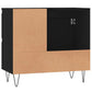 Bathroom Cabinet Black Engineered wood, iron Medium