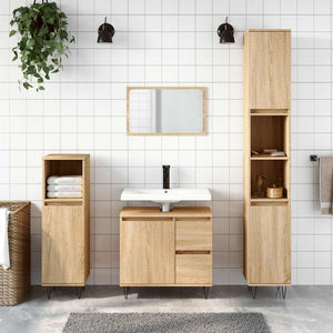 Bathroom Cabinet Sonoma Oak Engineered wood, iron Medium
